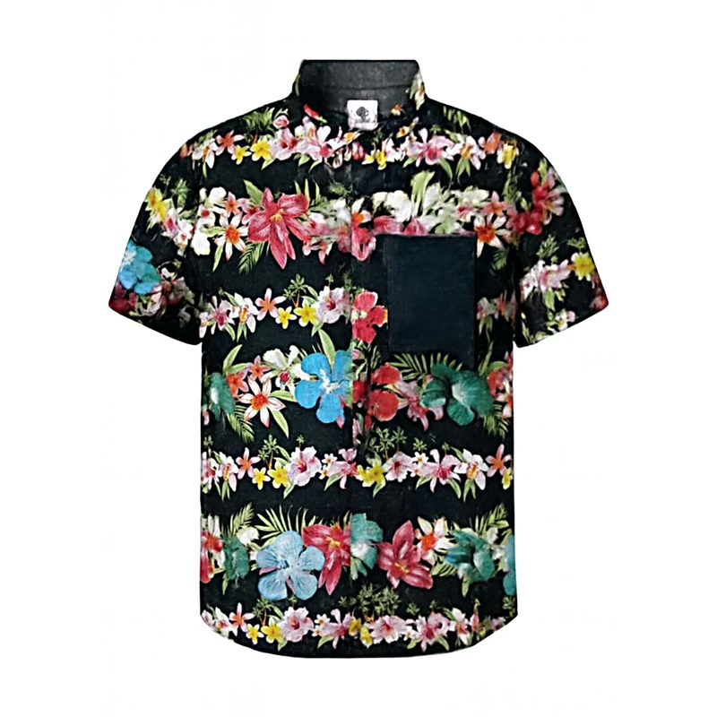 پیراهن آستین کوتاه یقه برگردان مردانه مدل کوهیار 