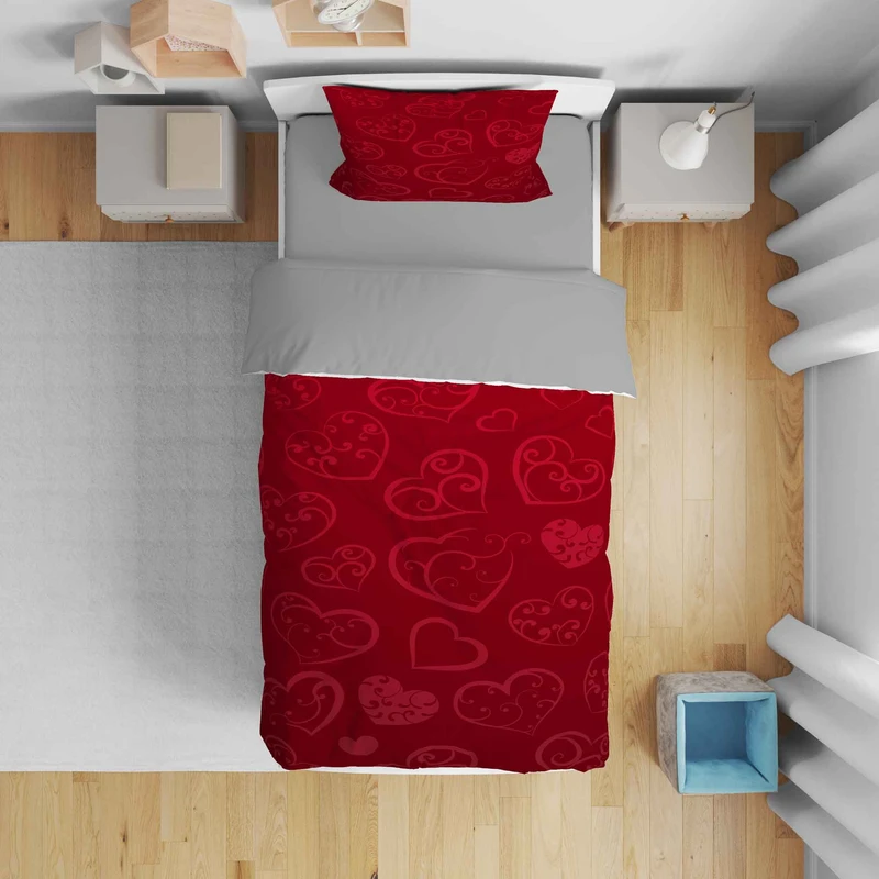 سرویس روتختی مدل قلبی 5548 تک نفره 5 تکه