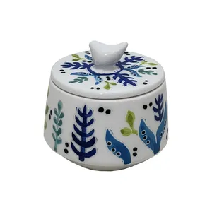 قندان سرامیکی مدل گیاهان دریایی