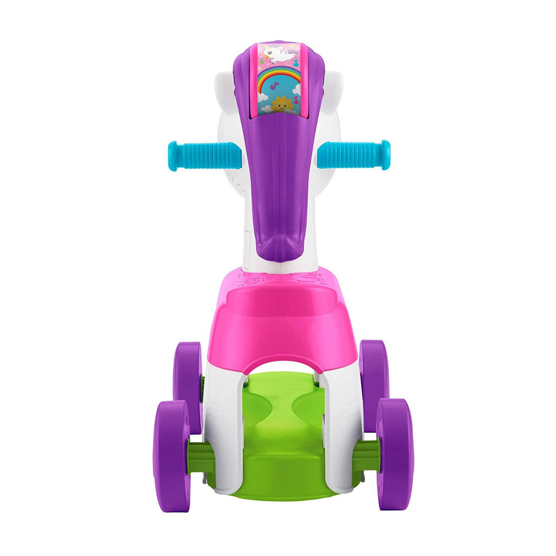چهار چرخه کودک فیشر پرایس مدل Rollin Tunes Unicorn Ride On کد GDR81