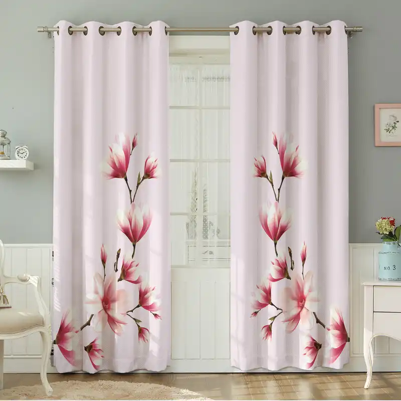 پرده نیروانا طرح گل مدل مخمل کد 8125سایز 140×280 سانتی متر