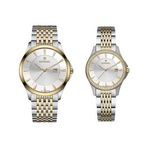 ست ساعت مچی عقربه‌ای کوارتز زنانه و مردانه رومانل مدل RM402001M-J
