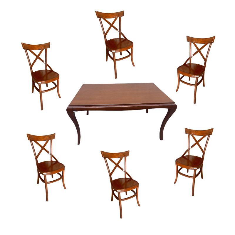 میز و صندلی ناهارخوری شش نفره گالری چوب آشنایی مدل 771