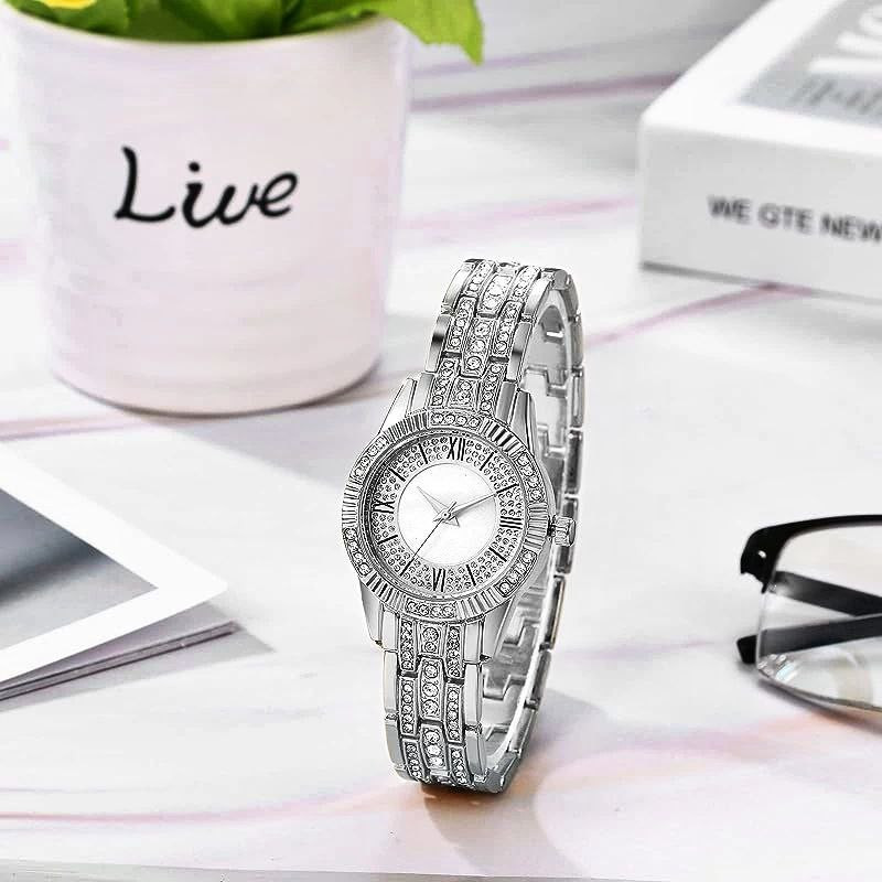 ساعت مچی عقربه ای زنانه مدل فول نگین Nn