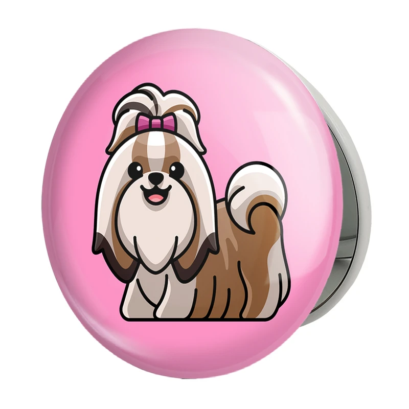 آینه جیبی خندالو طرح حیوانات بامزه سگ مدل تاشو کد 28362 