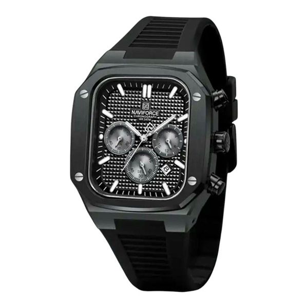 ساعت مچی عقربه‌ای کوارتز مردانه نیوی فورس مدل سه موتوره کد B37-BK80