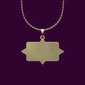 گردنبند طلا 18 عیار زنانه مدوپد مدل شکل هندسی کد P2-1-1295