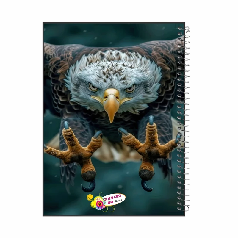 دفتر مشق 80 برگ گلبرگ مدل عقاب کد 5421