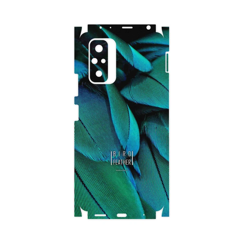 برچسب پوششی ماهوت مدل Green Feather-FullSkin مناسب برای گوشی موبایل شیائومی Redmi Note 10 Pro