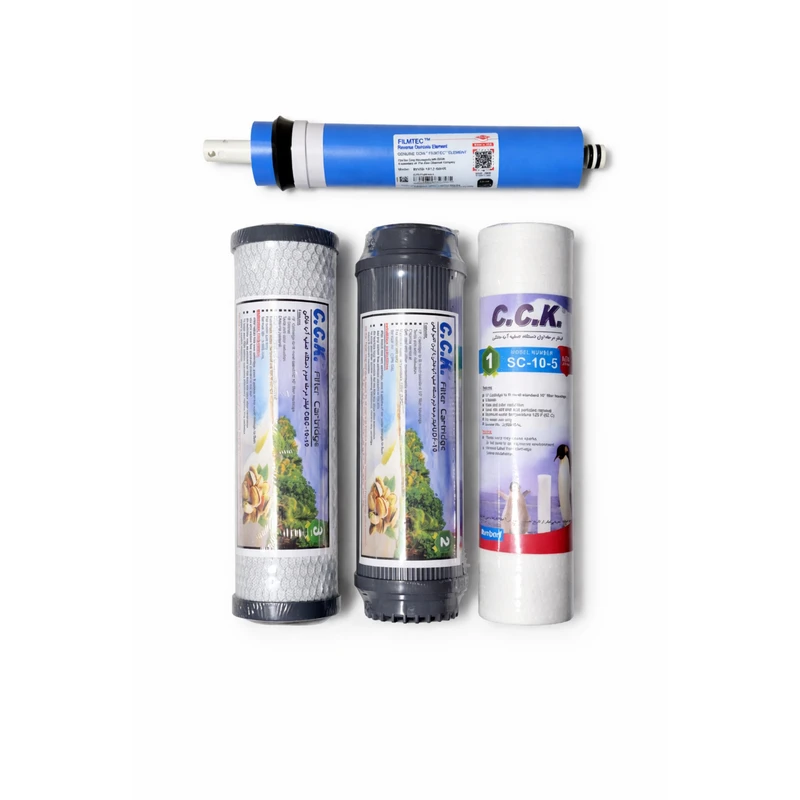 فیلتر دستگاه تصفیه آب خانگی سی سی کا مدل 2PP+U+C مجموعه 4 عددی