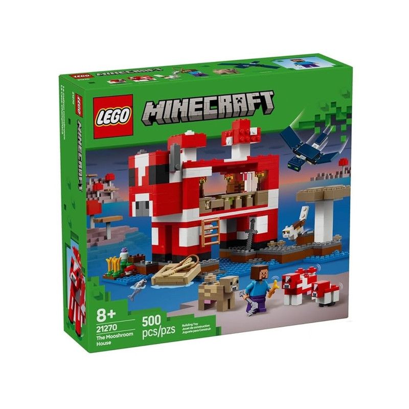 لگو 500 تکه سری Minecraft مدل The Mooshroom House کد 21270