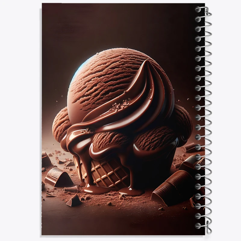 دفتر شطرنجی 50 برگ خندالو طرح بستنی شکلاتی کد F5306