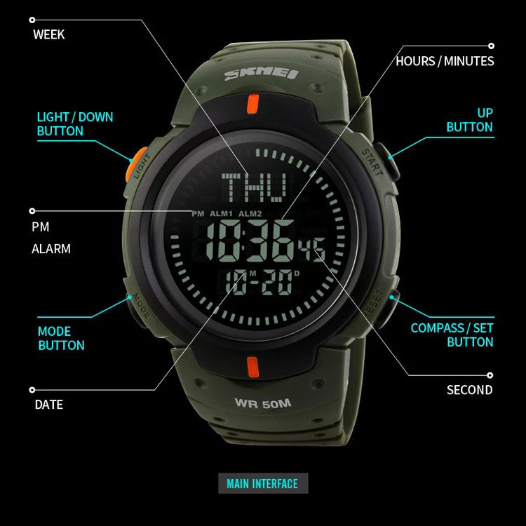 ساعت مچی دیجیتال مردانه اسکمی مدل 1231gr -  - 4