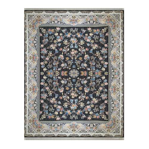  فرش ماشینی 700 شانه خواجوی زمینه و حاشیه طوسی طرح هستا 