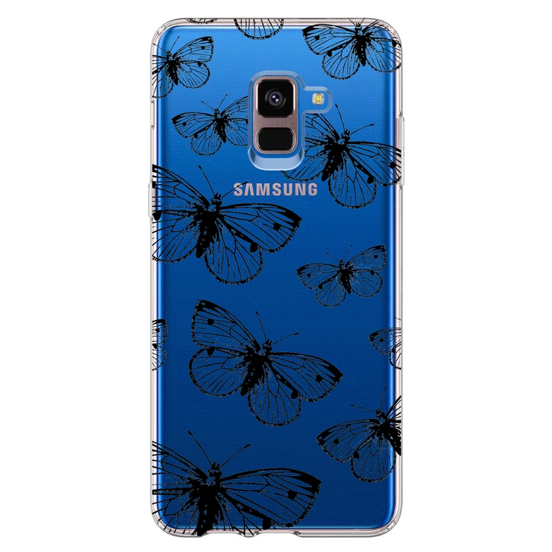 کاور مگافون طرح پروانه مدل C54-B مناسب برای گوشی موبایل سامسونگ Galaxy A8 Plus