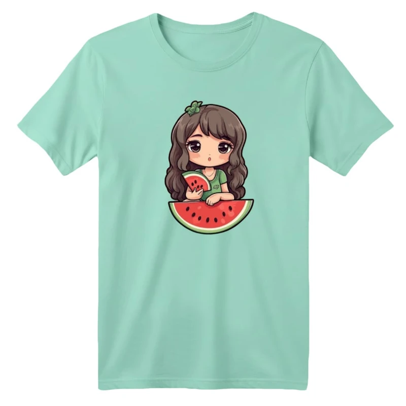 تی شرت آستین کوتاه بچگانه مدل دخترک یلدایی کد 36