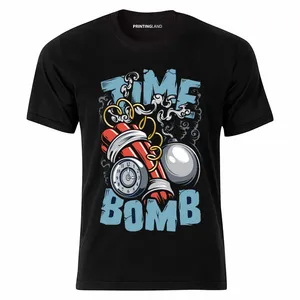 تی شرت آستین کوتاه مردانه مدل پرینتینگ لند طرح TIME BOMB کد P131