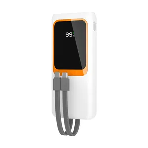 پاوربانک پی زد ایکس مدل V26 Fast Charging 22.5W Cabled ظرفیت 10000 میلی آمپر ساعت