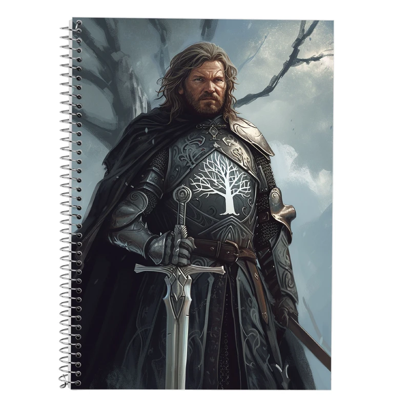 دفتر زبان 50 برگ مدوپد مدل سه خط طرح بازی تاج و تخت GOT کد DF14329