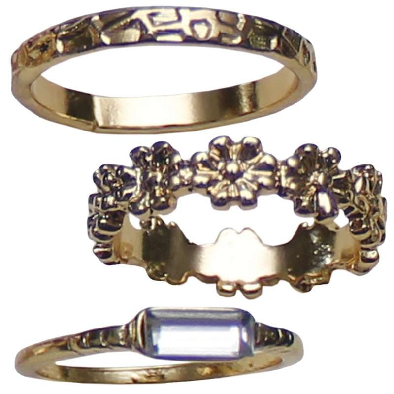 بند انگشتی زنانه کد RKH_1332 مجموعه 3 عددی