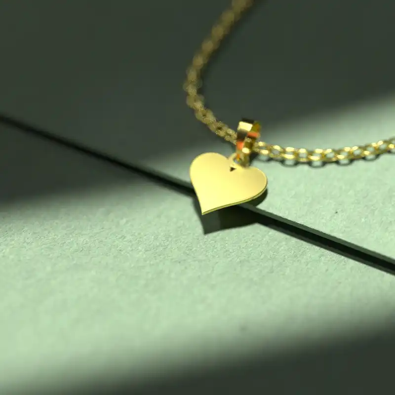 گردنبند طلا 18 عیار زنانه مدوپد مدل قلب