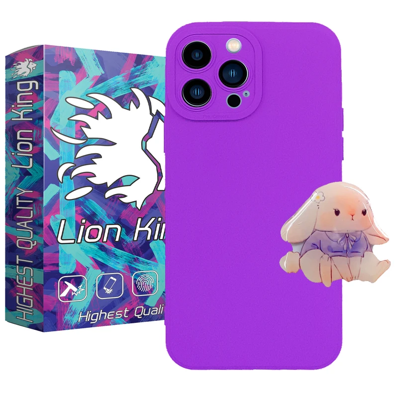  کاور لاین کینگ مدل BANAFSHSL23 مناسب برای گوشی موبایل  اپل IPhone 12 pro Max به همراه پایه نگهدارنده