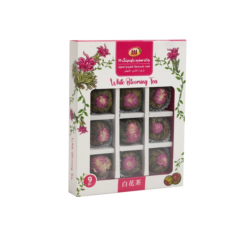چای سفید بلومینگ 111 - 100 گرم بسته 9 عددی