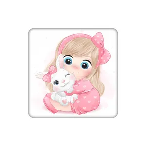 زیرلیوانی طرح دختر عروسکی و خرگوش کد    5027542