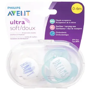 پستانک ارتودنسی فیلیپس مدل ultra soft بسته 2 عددی