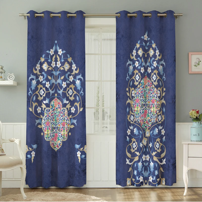 پرده نیروانا طرح سنتی  مدل هازان کد 4912سایز 140×280 سانتی متر