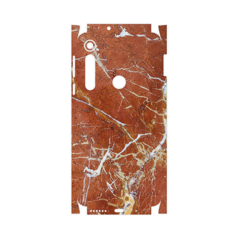 برچسب پوششی ماهوت مدل Red Marble-FullSkin مناسب برای گوشی موبایل موتورولا One Macro