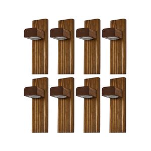 چراغ دیواری مدل چوبی کد W003L مجموعه 8 عددی