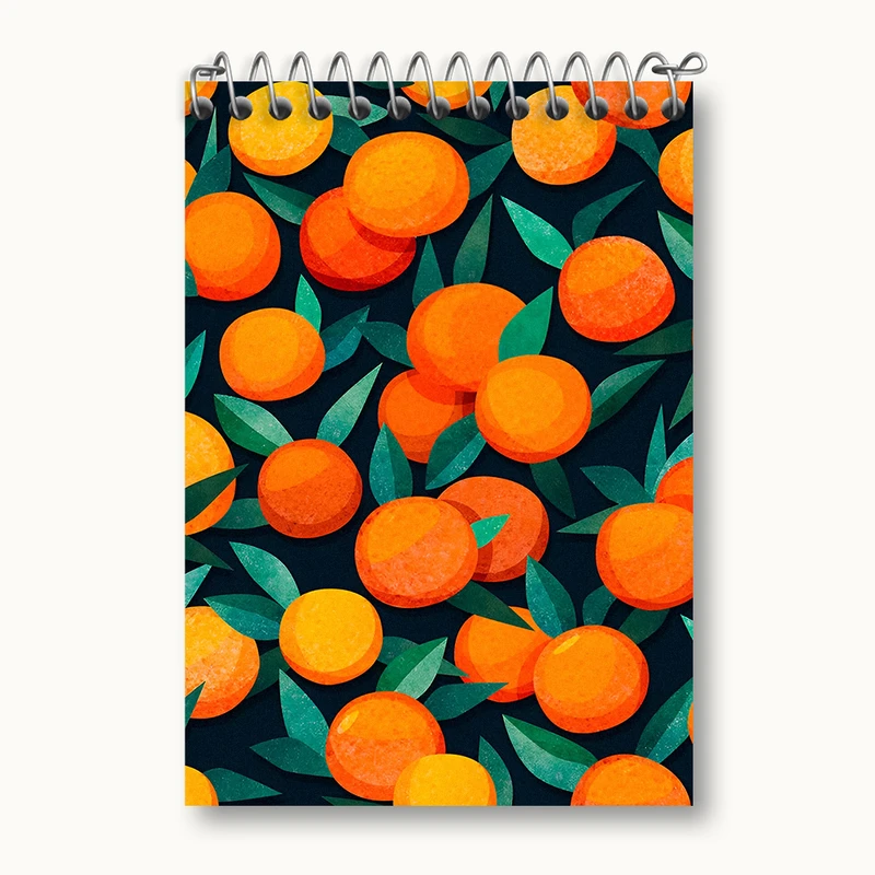 دفتر یادداشت 50 برگ خندالو طرح پترن پرتغال کد N4721