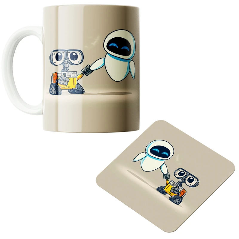 ماگ پاد آفرین مدل وال ایی کد z94 به همراه زیر لیوانی