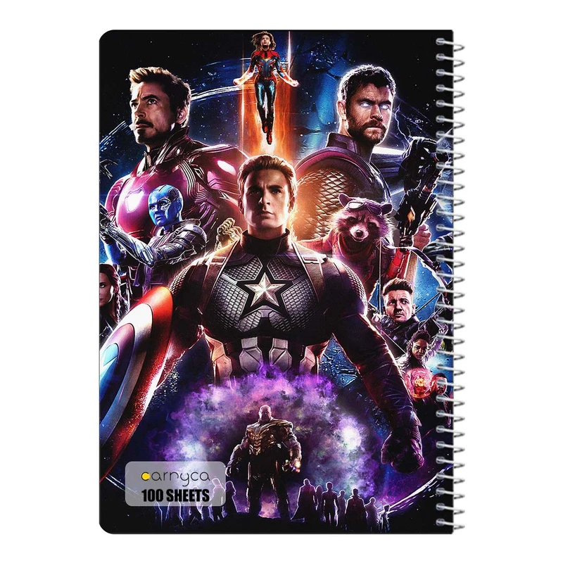 دفتر مشق 100 برگ سیمی کارنیکا طرح انتقام جویان Avengers کد 25753