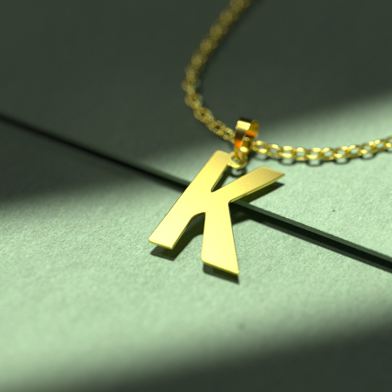 گردنبند طلا 18 عیار زنانه مدوپد مدل حرف K کد H3-1-1056