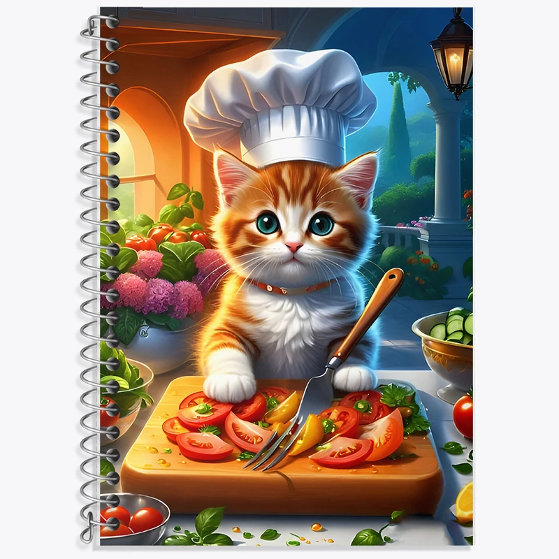 دفتر نت موسیقی 50 برگ خندالو طرح گربه آشپز کد F6750