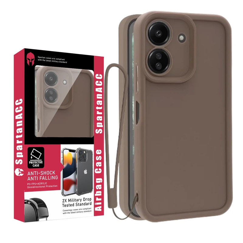 کاور اسپارتان مدل Silicone Puffer مناسب برای گوشی موبایل شیائومی Redmi A5 4G و Poco C71 4G به همراه بند آویز
