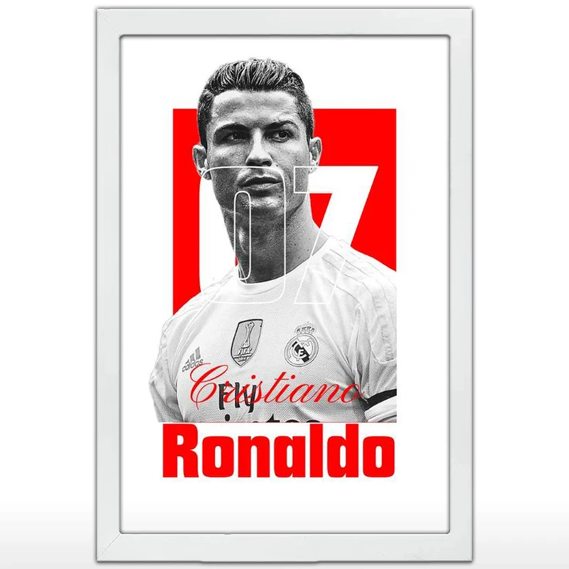 تابلو بکلیت طرح کریستیانو رونالدو مدل W-po1657 فریم سفید