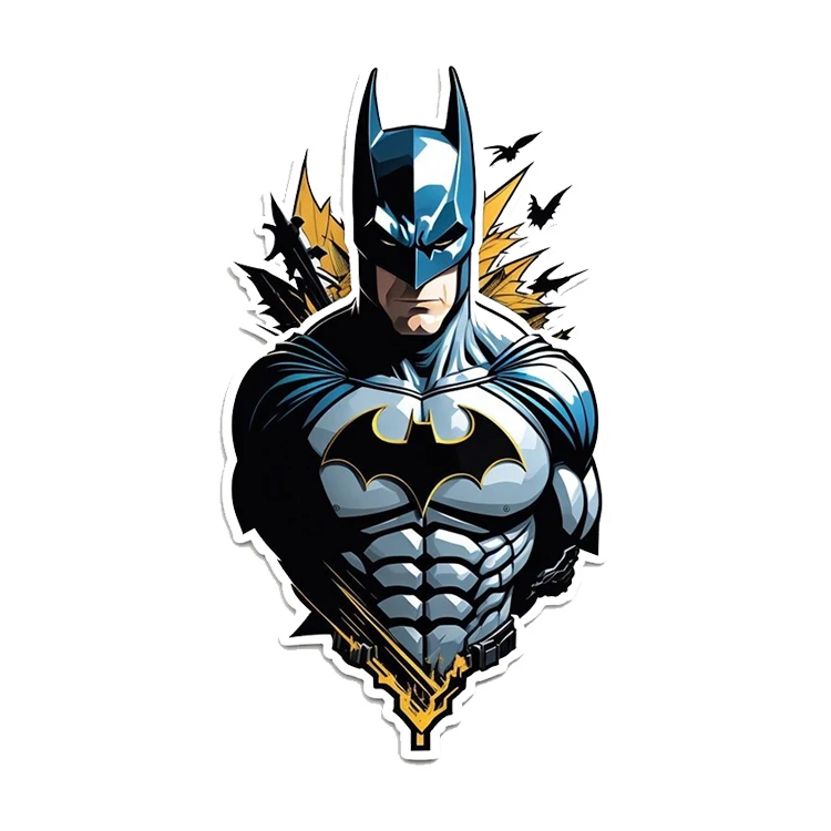 استیکر پارچه و لباس پاد آفرین مدل بتمن کد 327