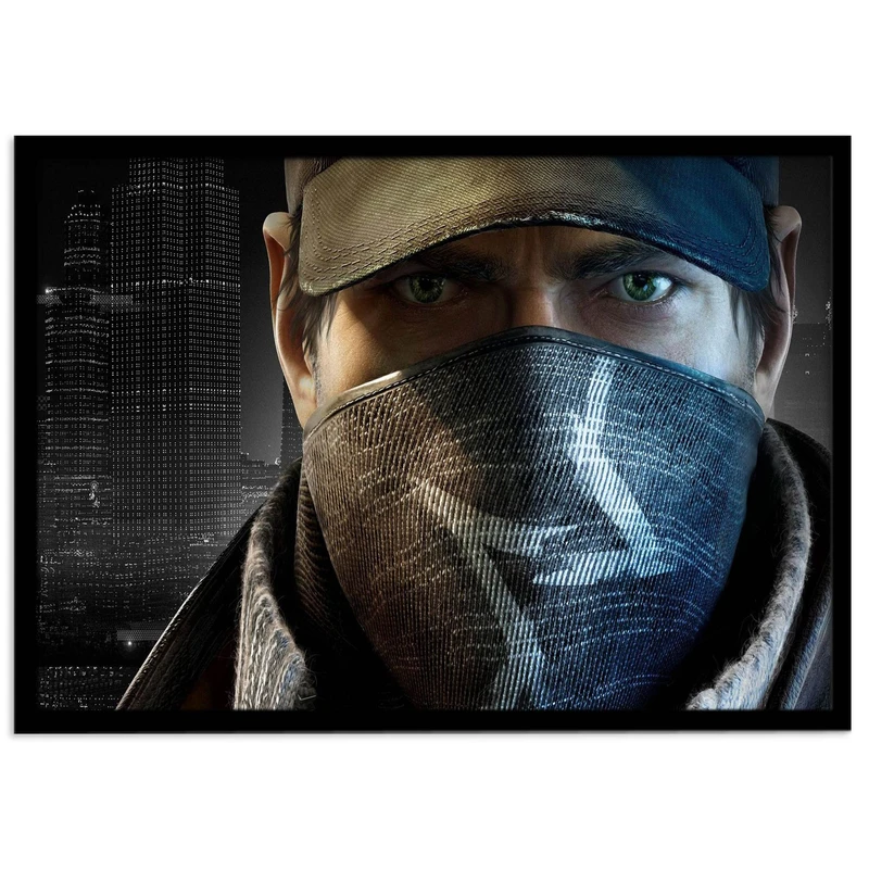 تابلو نوری بکلیت طرح بازی گیم نت Watch Dogs Legion مدل چراغدار B-s1446