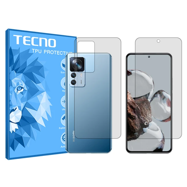 محافظ صفحه نمایش شفاف تکنو مدل HyGEL مناسب برای گوشی موبایل شیائومی 12T Pro به همراه محافظ پشت گوشی