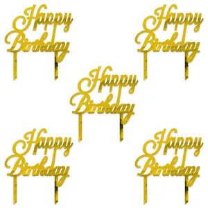 تاپر کیک دکوماتوس طرح Happy birth day کد T10 بسته 5 عددی