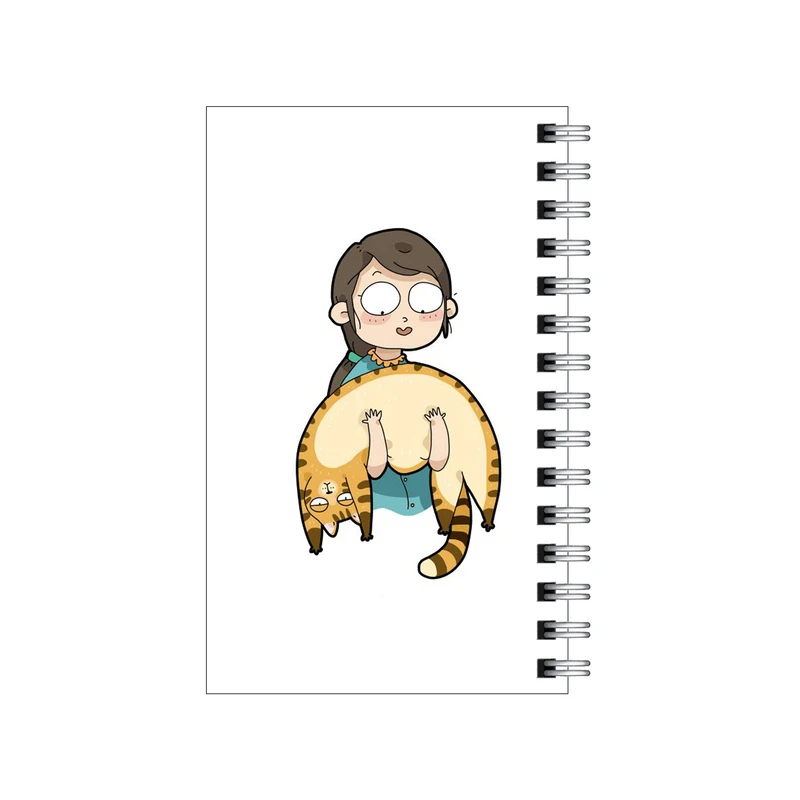 دفترچه یادداشت مدل to do list طرح دختر و گربه آویزان کد 0949852