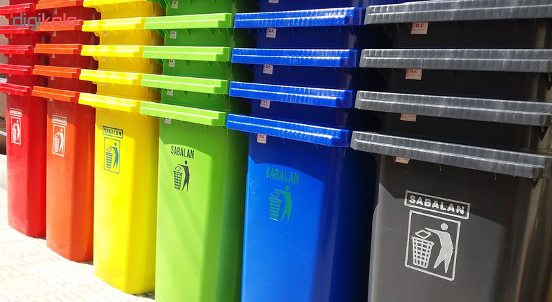 سطل زباله اداری سبلان کد 201/1 ظرفیت 240 لیتر (چرخدار و پدال دار)