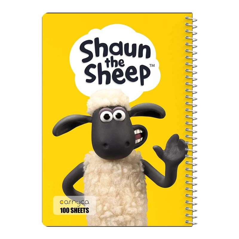 دفتر مشق 100 برگ سیمی کارنیکا طرح بره ناقلا shuan the sheep کد 13812