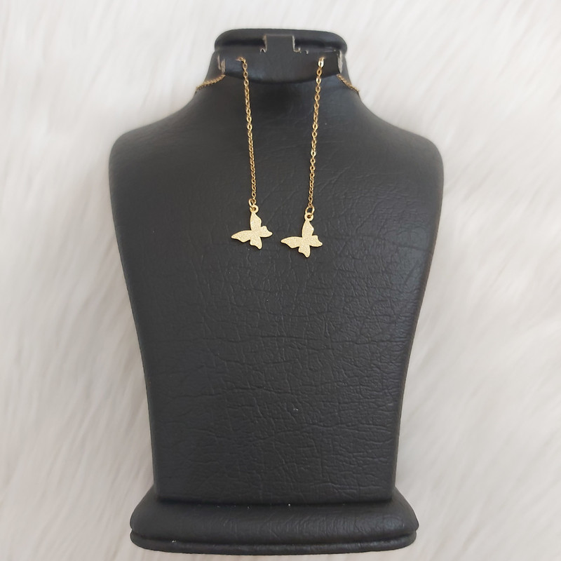 گوشواره زنانه مدل بخیه طرح پروانه کد butf114 گوشواره زنانه مدل بخیه طرح پروانه کد butf114