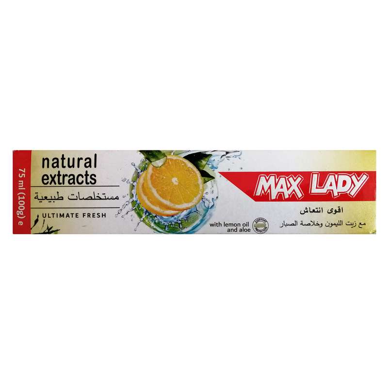 خمیر دندان مکس لیدی مدل Wite Lemon Oil حجم 100 میلی لیتر