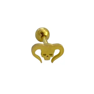 پیرسینگ گوش زنانه ژوپینگ مدل جمجمه اسکلت کد P4089