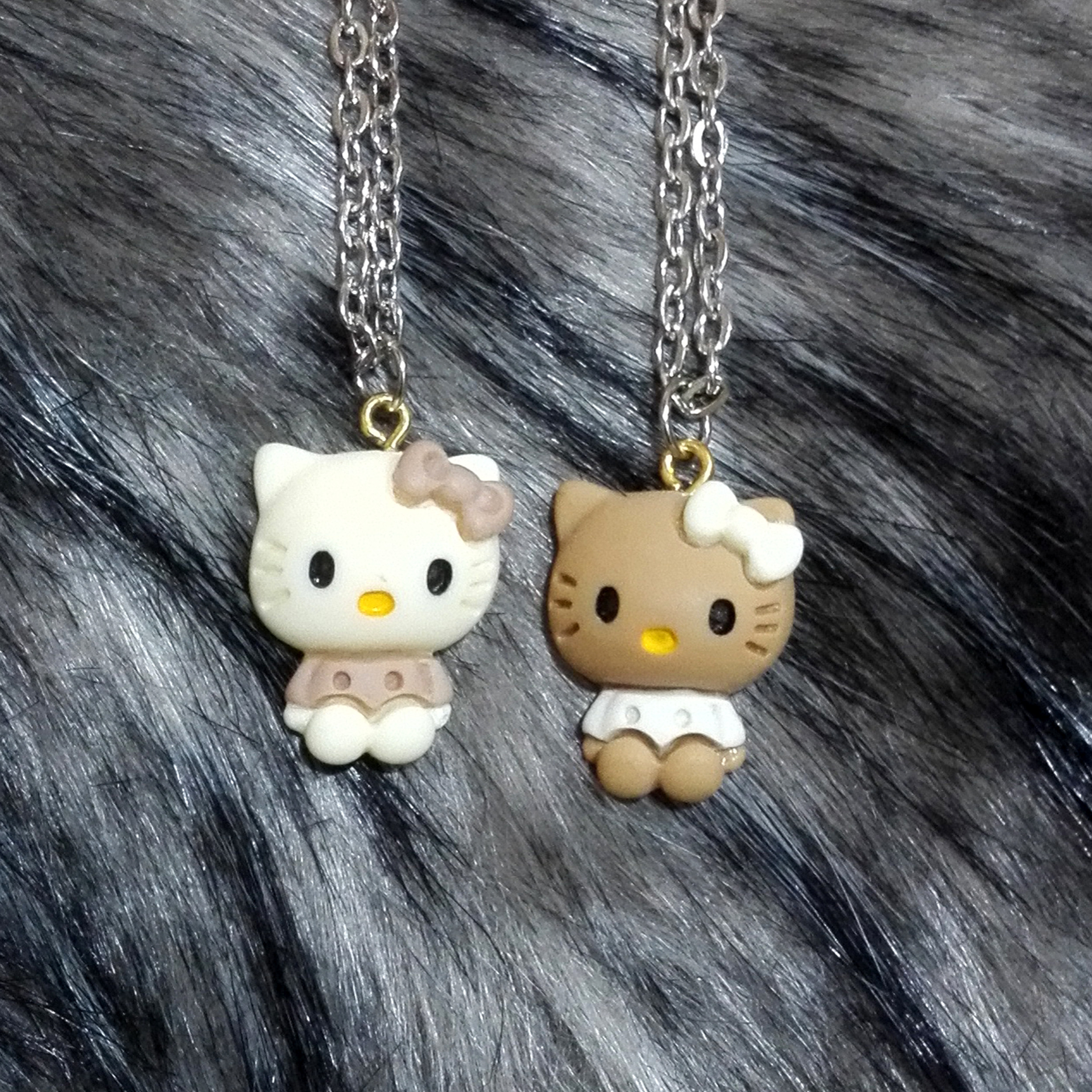 گردنبند دخترانه مدل دوستی Hello Kitty بسته دو عددی